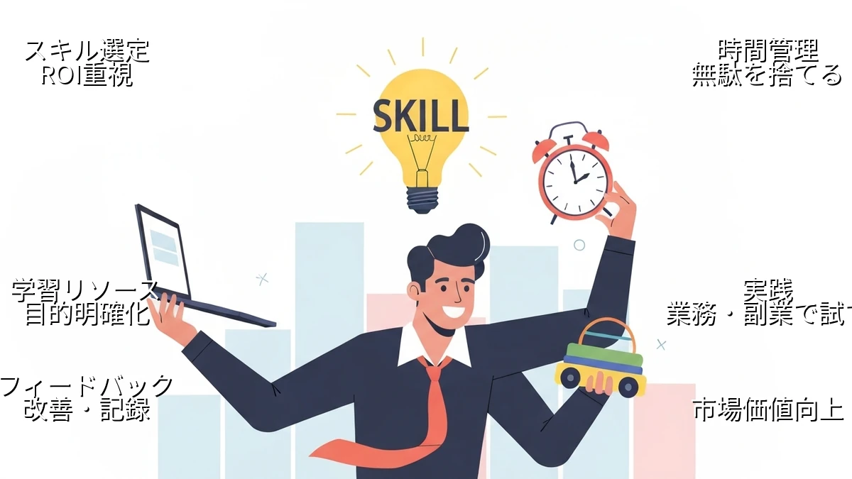 40代転職、忙しい人が短時間で市場価値を上げるスキル習得法